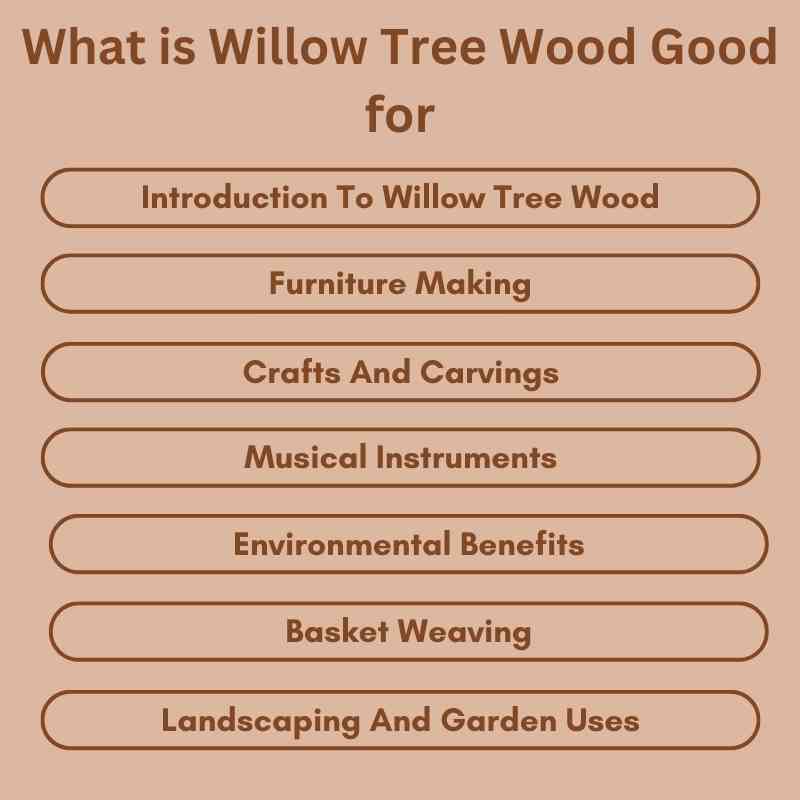 What is Willow Tree Wood Good for