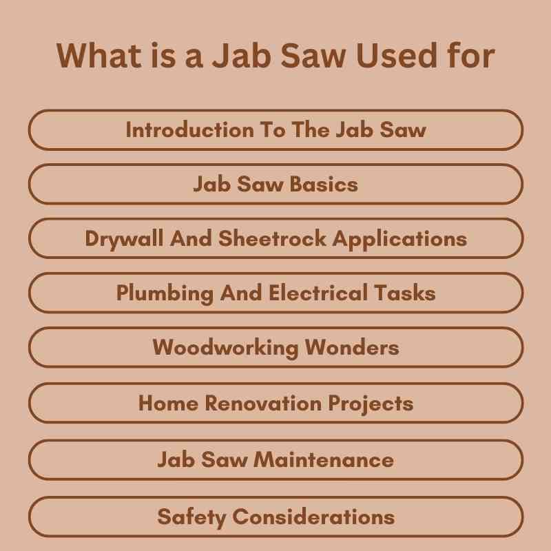 What is a Jab Saw Used for