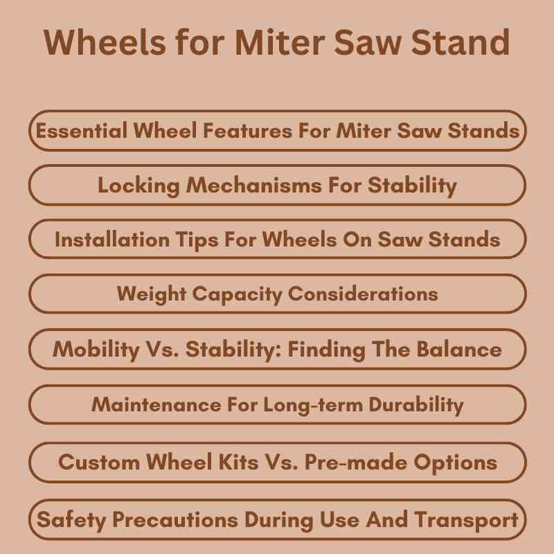 Wheels for Miter Saw Stand