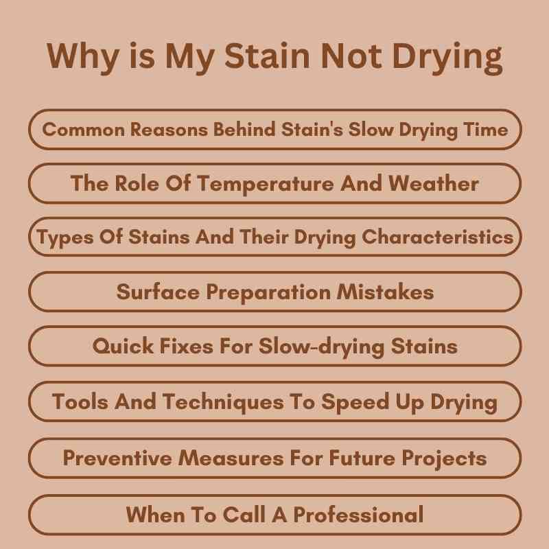 Why is My Stain Not Drying