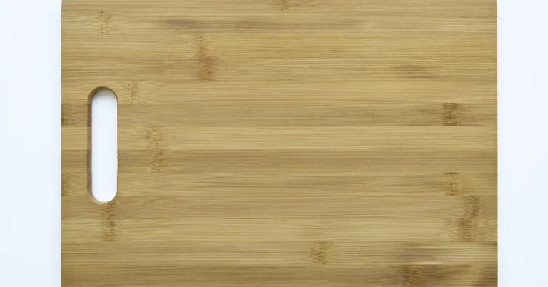 horizontal-grain bamboo board showing the laminated strip pattern used in bamboo plywood