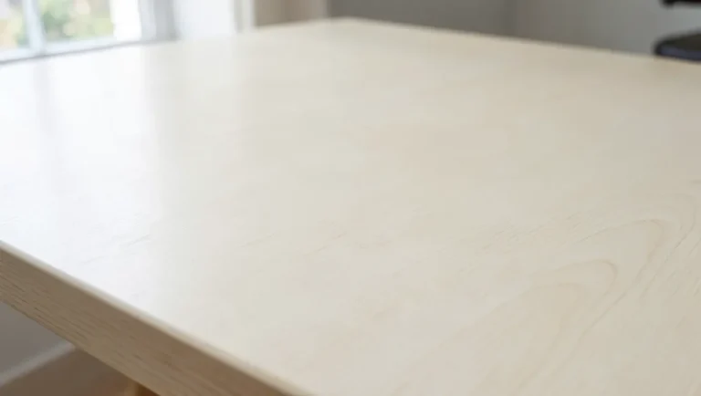 Close-up of finished birch wood showing its fine, pale, subtle grain