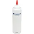 Clog-free refillable wood glue bottle with precision tip