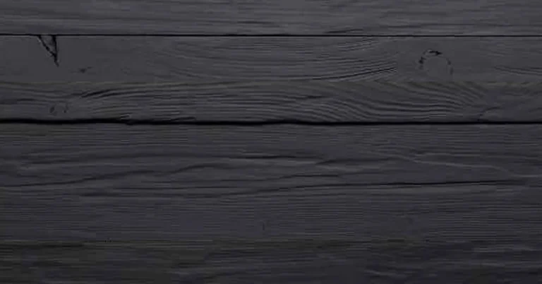 Wood planks dyed black showing an even, grain-visible finish