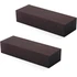 Two black ebony wood lumber handle plates