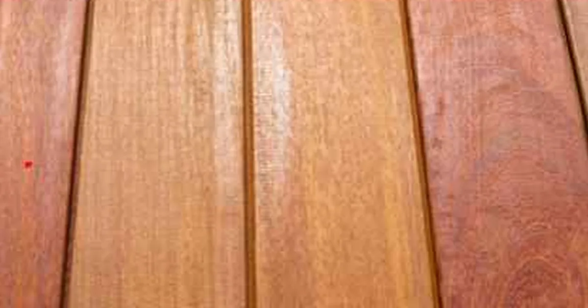 Close-up of dense hardwood decking boards showing tight, straight grain Close-up of dense hardwood decking boards showing tight, straight grain