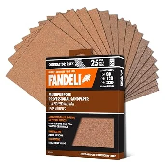 Fandeli assorted-grit sandpaper pack (80/120/220)