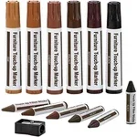 DAIXISM 13-piece furniture touch-up marker and wax stick kit in six wood tones