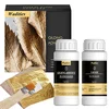 Gold leaf gilding kit with adhesive and brushes