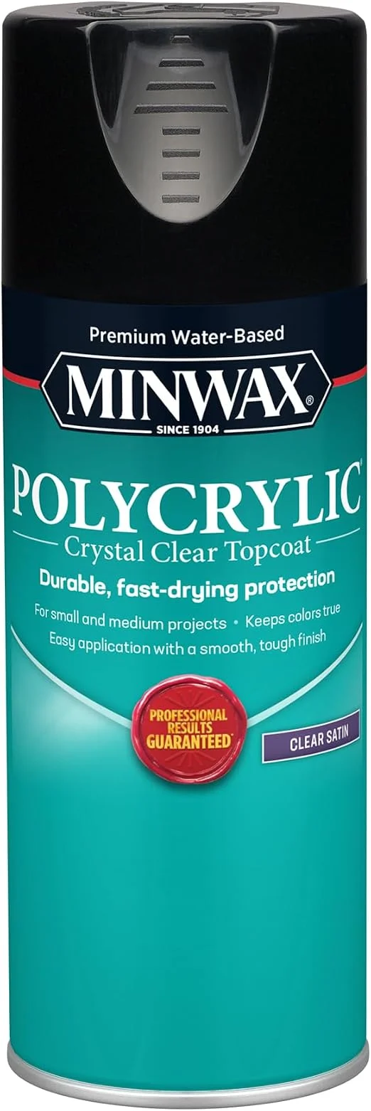Minwax Polycrylic Protective Finish Spray, Clear Satin, 11.5 oz aerosol can