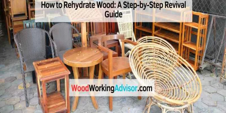 Assorted wood furniture pieces outdoors