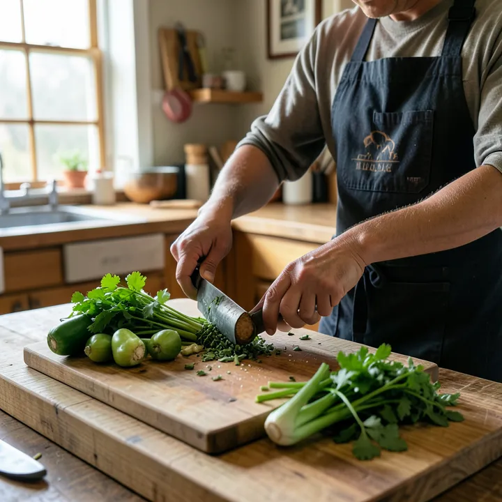 fresh vegetables being prepped on a wood cutting board in a kitchen fresh vegetables being prepped on a wood cutting board in a kitchen
