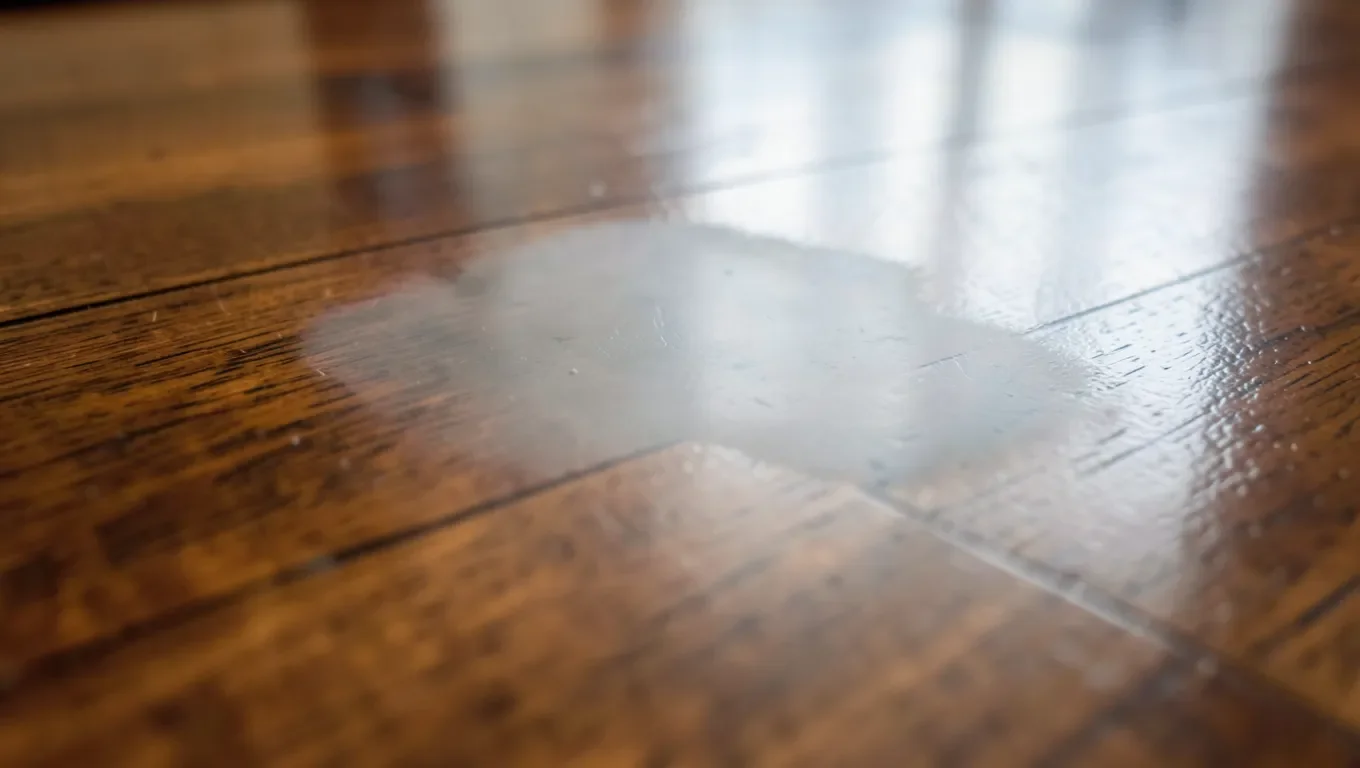 A Magic Eraser dulls the finish sheen rather than marking the wood color underneath