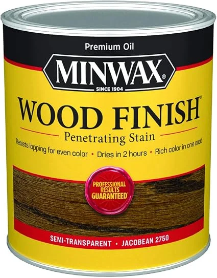 Minwax Jacobean wood stain quart can