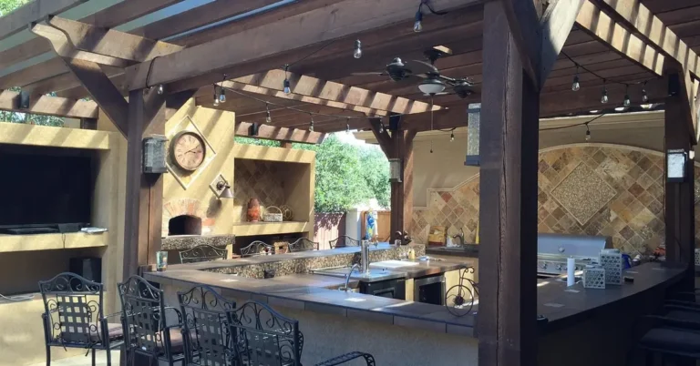 How to Build an Outdoor Kitchen With a Wood Frame (Safely)