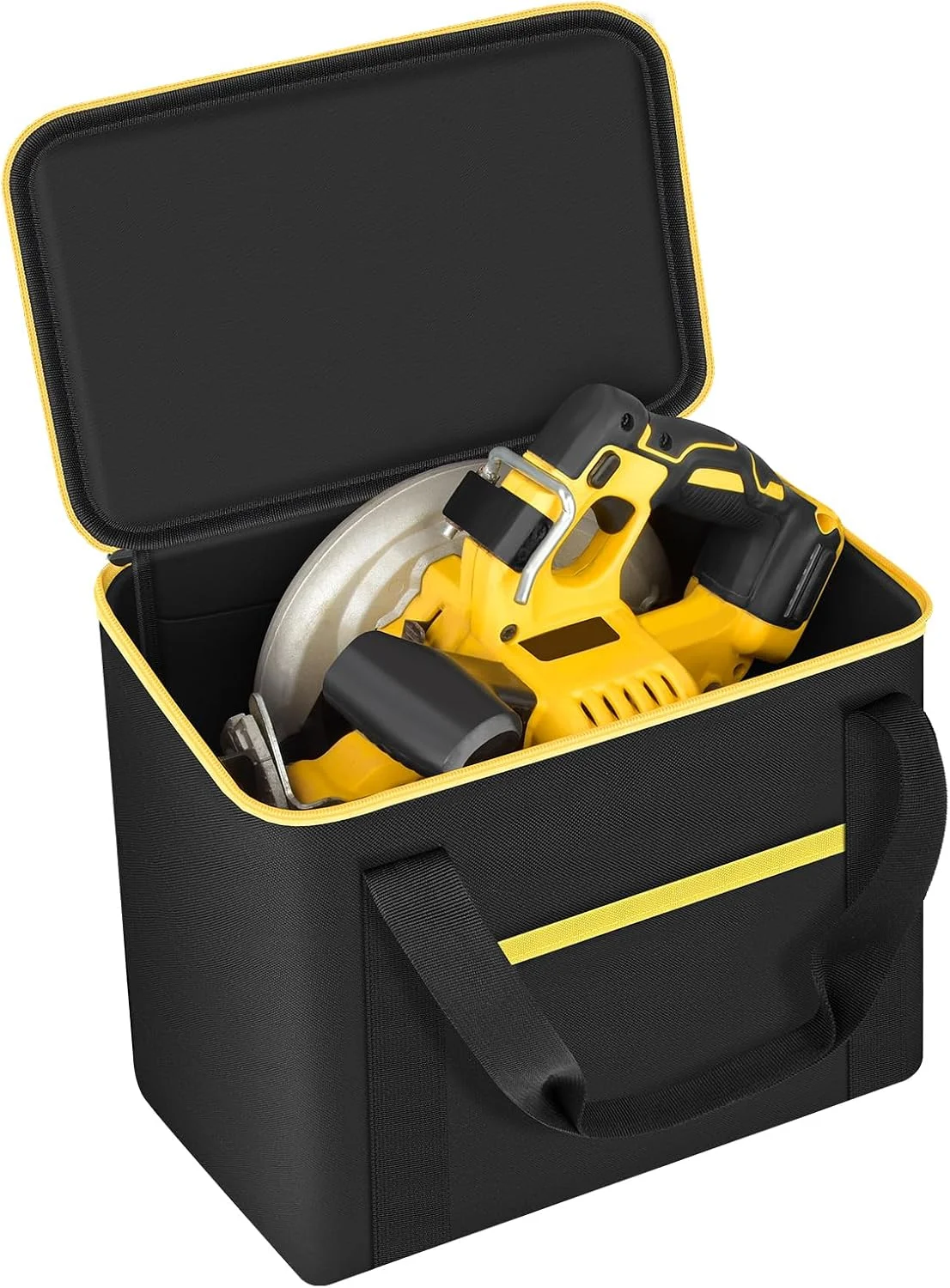 Peciue circular saw hard case tool bag with battery and charger slots