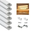 Muzata silver LED strip aluminum channel with milky diffuser