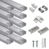 hunhun 10-pack U shape LED aluminum channel system