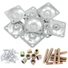 Glarks 8-set furniture leg mounting plates with 5/16 inch hanger bolts