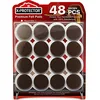X-PROTECTOR felt furniture pads, round, 48-pack