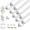 THMOOTHER V shape LED strip aluminum channel diffuser