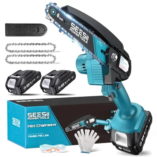 Seesii 6-Inch Mini Chainsaw Cordless