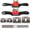 Adjustable spokeshave and 4-way wood rasp file kit