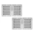 Stainless steel venting panel pair for outdoor kitchen grill island