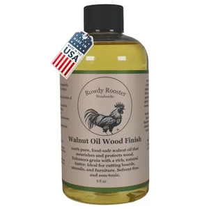 Refined Walnut Oil for Wooden Kitchen Items, 9oz