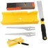 4-piece miter box and Japanese hand saw set for precise trim miter cuts