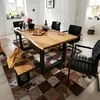 OOIKVCC industrial solid wood dining table with 2 inch top