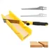 Compact lightweight miter box with Japanese pull saw, 10 to 17 TPI blade