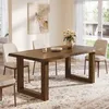 TRIBWOOD 63 inch live edge solid wood dining table