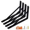 NeoDrop black powder-coated steel shelf bracket 4-pack
