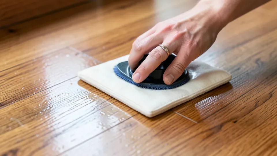 Matching floor polish restores the sheen that a Magic Eraser dulled