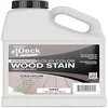 #1 Deck Premium solid color gray wood stain and sealer, 1 gallon jug