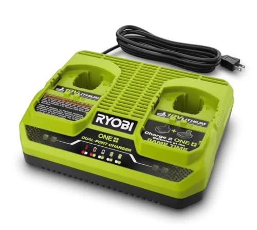 RYOBI ONE+ 18V Dual-Port Simultaneous Charger PCG005