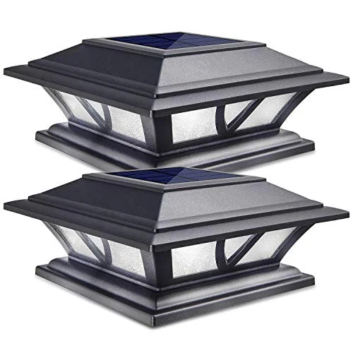 Solar deck post cap lights