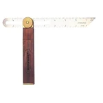 Swanson sliding T-bevel angle finder for marking wood wedge taper angles