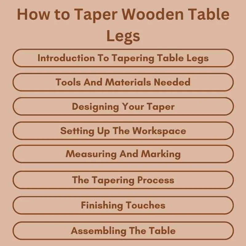 How to Taper Wooden Table Legs