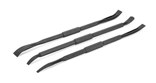 Titan 17713 3-piece non-marring precision pry bar set for removing wood caps without scratching furniture