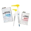 West System 105 epoxy resin and 207 special clear hardener kit with pumps