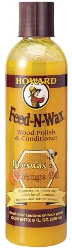 Howard Feed-N-Wax Wood Polish & Conditioner (8 oz)