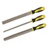 TARIST 3-piece wood rasp file set with flat, half-round, and round profiles