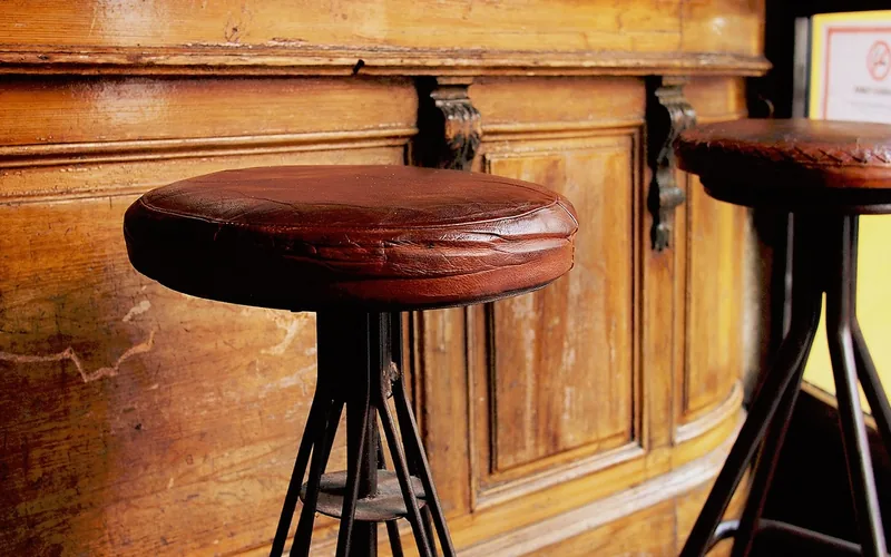 wooden bar stool with a round seat suited to a swivel base conversion wooden bar stool with a round seat suited to a swivel base conversion