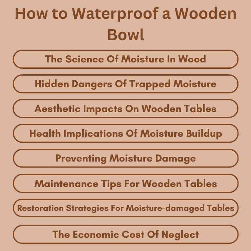 Why is Trapped Moisture in a Table Bad