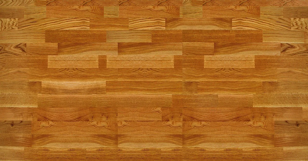 Beech parquet flooring showing tight, fine wood grain