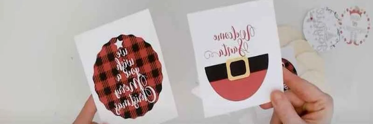 Sublimated holiday designs made with a heat press, ready to apply to coated wood blanks