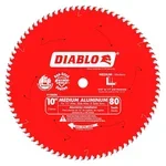 Diablo D1080N 10 inch 80-tooth negative hook angle blade for cutting aluminum