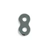 Steel figure-8 table top fastener with two screw holes
